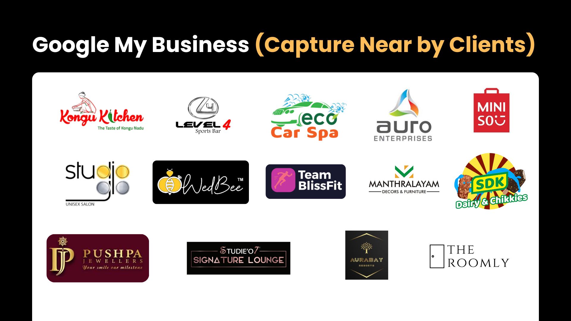 Google My Business Portfolio - Client Logos